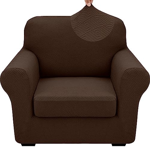 XINEAGE 2-Piece Stretch Armchair Sofa Cover, Washable Couch Covers by XINEAGE