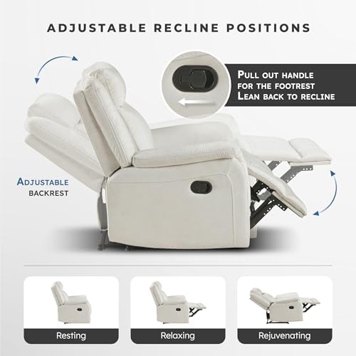 Lexicon Polished Microfiber Wall Hugger Manual Reclining Chair - Image 4