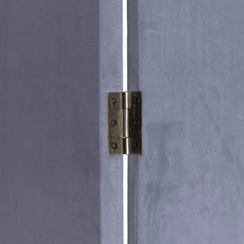 Red Lantern 6 ft. Classic Arch Velvet Room Divider Lilac 3 Panel - Image 6