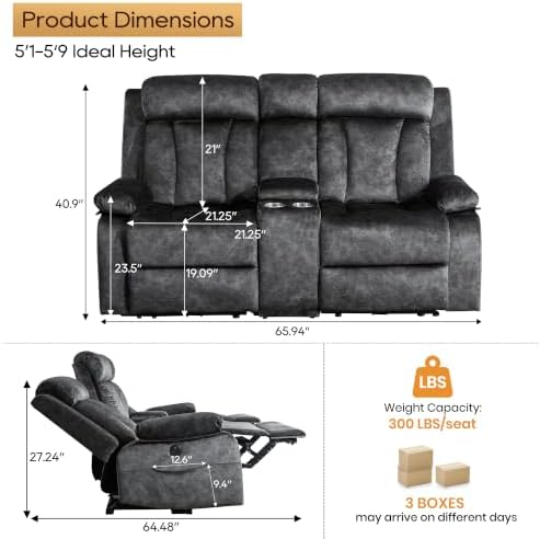 GUEAPY Power Reclining Loveseat - Image 2
