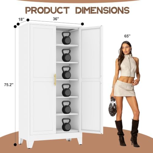 winiowa Metal Pantry Storage Cabinet - Image 2