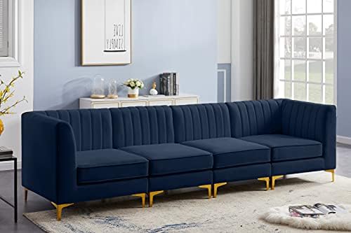 Meridian Furniture 604Navy-S119 Alina Collection Modern | Contemporary Navy - Image 2
