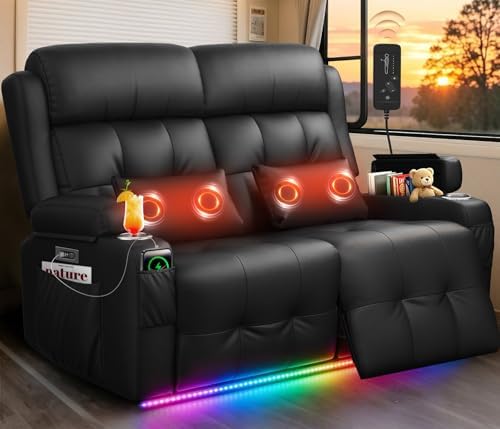 RV Loveseat Recliner Sofa, Wall Hugger Reclining RV Couch by TiooiiReclinerSofa