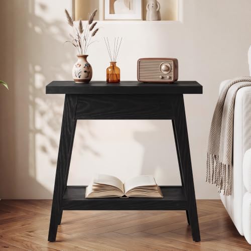 End Table for Living Room, 2-Tier Solid Wood Side Table - Image 5