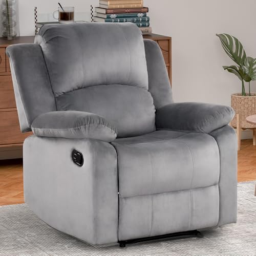EBELLO Classic Manual Recliner Chair, Soft Microfiber Recliner Sofa by EBELLO