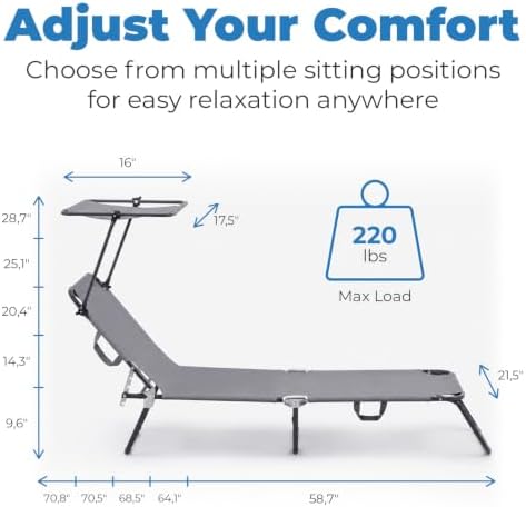 ComfySure Folding Outdoor Lounge Chair - Image 2