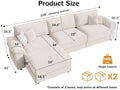 Vipbear 118" Oversized Modular Sectional Couch by VipbearLiving