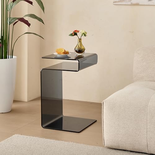 Glass Nightstand, Side Table, S-Shaped End Table - Image 6
