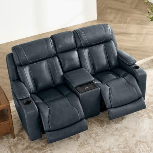 Watson & Whitely Genuine Leather Reclining Sofa Loveseat by WatsonWhitely