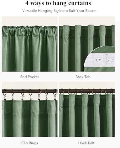 StangH Emerald Green Velvet Thermal Curtains - Image 2