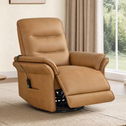 KISLOT Swivel Power Recliner Chair, Hand Remote by Kislot