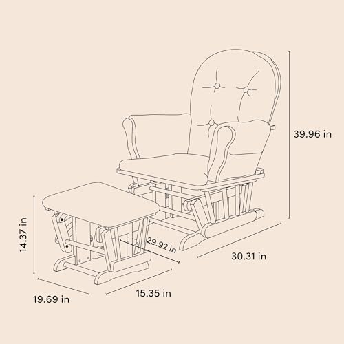 Storkcraft Premium Hoop Glider & Ottoman - Image 5