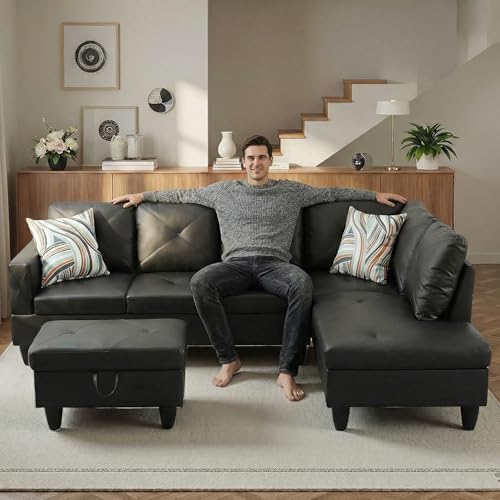 Leather L-Shaped Couch Set - Image 4
