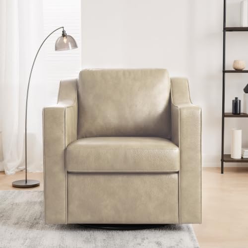 Faux Leather Swivel Accent Chair, Modern Armchair - Image 3