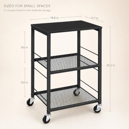 OYEAL Black Night Stand Industrial End Table - Image 3