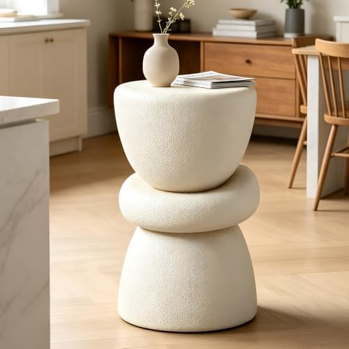 WILLIAMSPACE 16.14" Faux Marble Sculptural Side Table - Image 3