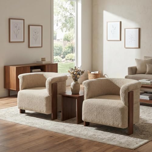 Christopher Knight Home Suli Modern Accent Chairs Set of 2, Boucle Upholstered - Image 5
