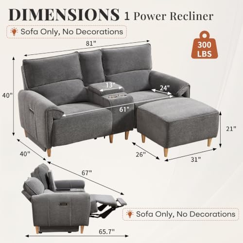 ANJ Loveseat Left Recliner - Image 2