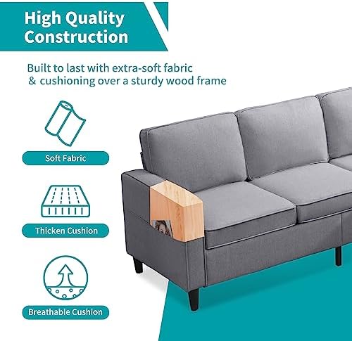 BALUS 78" Living Room Couches Set, 3 Seater Sofa - Image 6