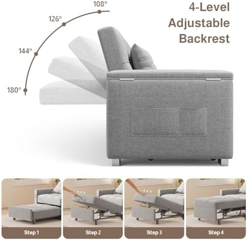Ahomly 87" Convertible Sofa Bed, Pull Out Couch - Image 6