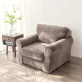 Luxury Velvet Sofa Covers for 1 Cushion Couch by HOMECOVER