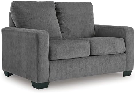Signature Design by Ashley Rannis Twin Sleeper Sofa, Pewter Chenille by Unknown