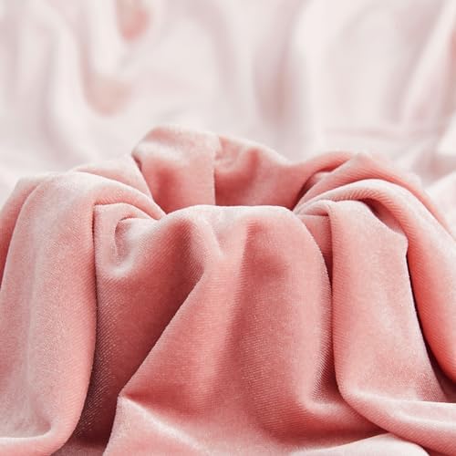 Pink Velvet Fabric by The Yard, 1 Yard by MaiMaiSuan