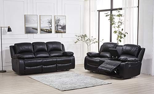 Betsy Furniture 2PC Bonded Leather Recliner Set - Image 3