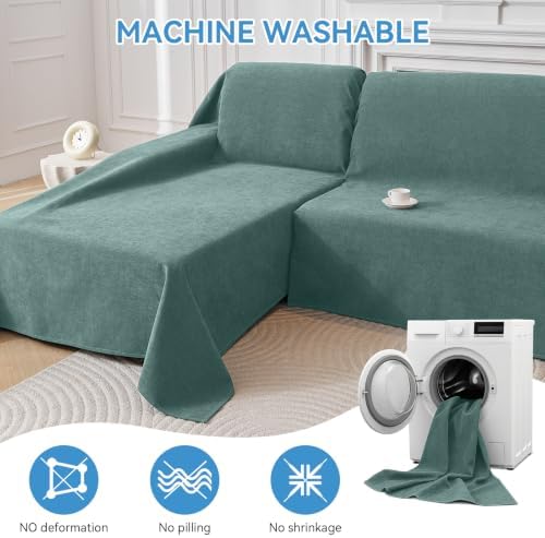 100% Waterproof Sectional Couch Covers, 2 Pieces L Shaped Sofa Cover - Image 6