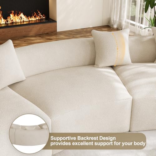 134" Oversized Sectional Sofa for Living Room, Modern Luxury Plush Chenille - Image 7