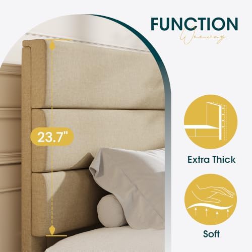 WEEWAY Twin Size Fabric Bed Frame - Image 4