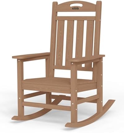 Outdoor Rocking Chair, HDPE Patio Rocking Chair, All Weather by Suunyn