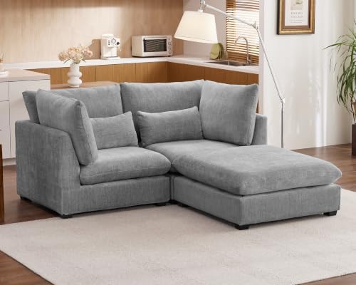 77" Oversized Chenille Modular Sectional Sofa Couches by CHICHOUSE
