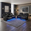 Power Reclining Leather Sofa Set – 3-Piece Home Theater Seating by DaydoSempli