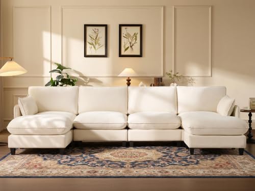 Ihanherry 139" U-Shaped Modular Sectional Couch, Oversized Cloud Sofa - Image 3