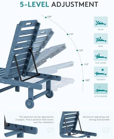 SERWALL HDPE Outdoor Chaise Lounge - Image 4
