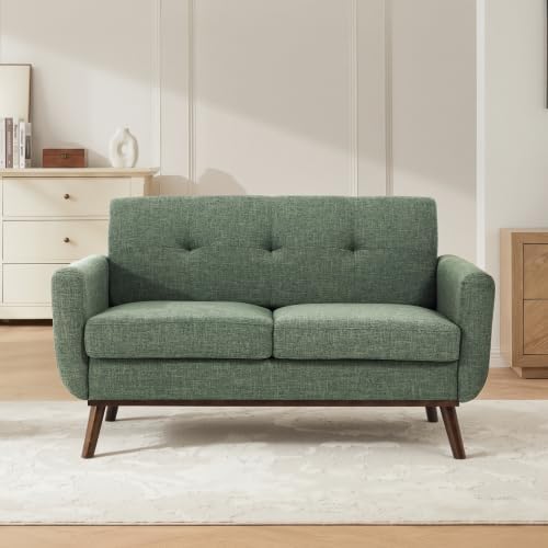 56" Small Loveseat Sofa Mid Century Modern Mini Love Seat by KINGFUN-Anexcitingoption