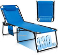 GYMAX Lounge Chairs for Outside, Extra High Folding Beach Tanning Lounger by GYMAX