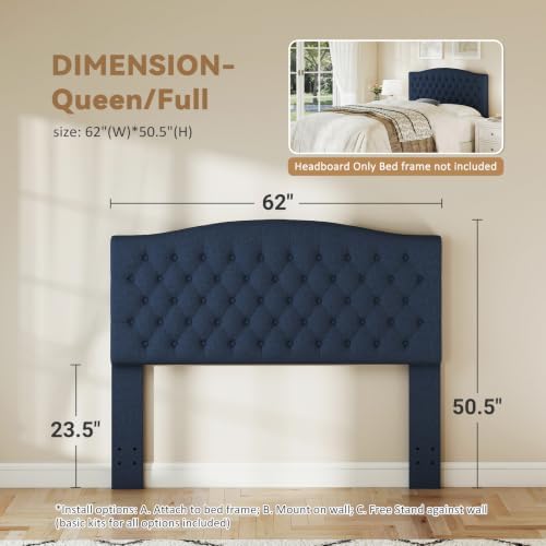 Befurtori Queen Headboard Only, Upholstered Headboard - Image 2