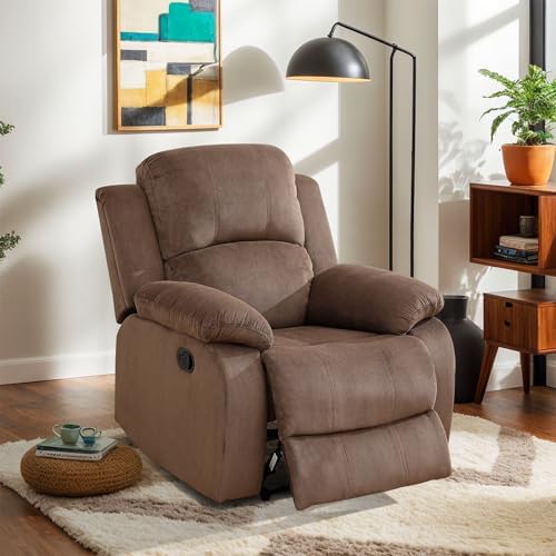 Single Recliner Sofa for Adult, Manual Reclining Couch, Living Room Furniture by Snuptor