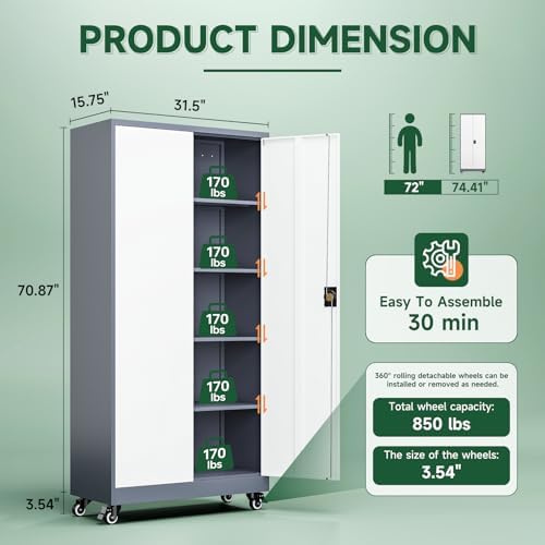 Letaya Metal Garage Storage Cabinets - Image 3
