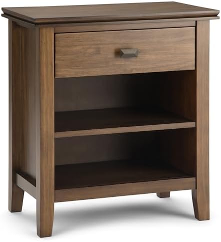 SIMPLIHOME Artisan 24" Bedside Table in Rustic Natural Aged Brown by SimpliHome