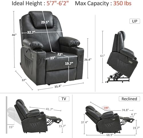 MCombo Large Power Lift Recliner Chair - Image 3