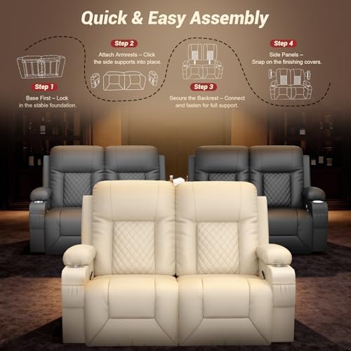 RV Loveseat Recliner Sofa, Reclining Loveseat Wall Hugger Recliners - Image 6