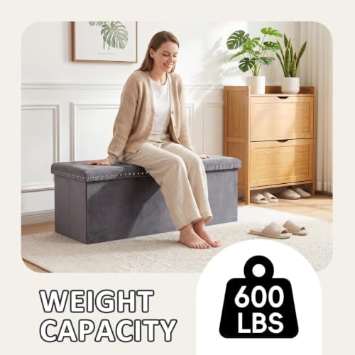 PINPLUS Folding Storage Ottoman Bench - Image 5
