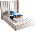 Meridian Furniture Kiki Collection Modern | Contemporary Velvet Upholsterd Bed by Unknown