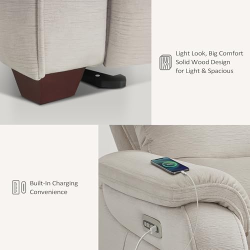 MCombo Zero Wall Hugger Power Loveseat Recliner Sofa - Image 7