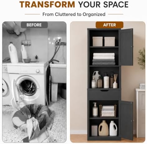 Walsunny Tall Bathroom Storage Cabinet - Image 5
