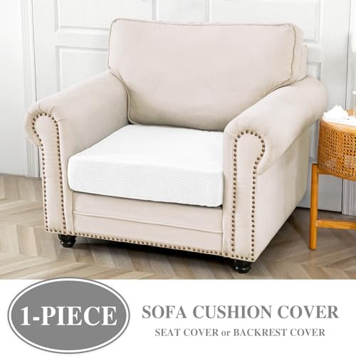 LA MEACK Couch Cushion Cover Seat Cushion Cover Stretch Armchair Cover Separate - Image 2