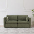 CHITA 78" Modular Sectional Sofa, 2 Seat Modular Couch, Moss Green by Unknown